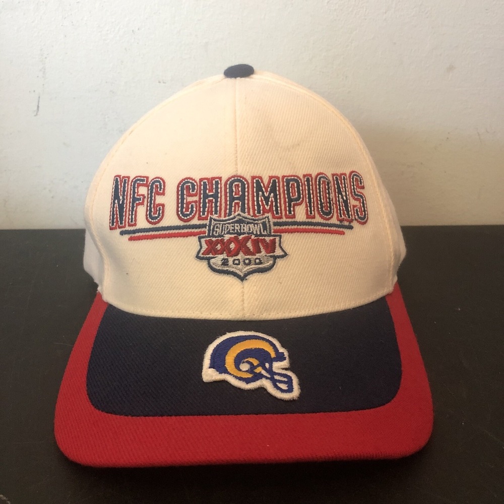 Vintage St. Louis Rams 2000 NFC Conference Champions Hat Cap NFL VTG Y2K